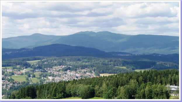 Blick vom Turm auf den Arber